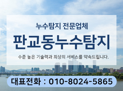 판교동누수탐지